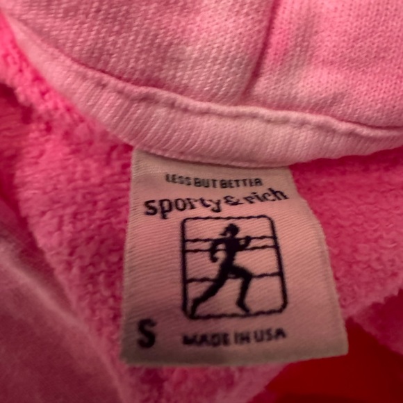 Sporty & Rich Pink Tie Dye Hoodie Size Small - Picture 8 of 10